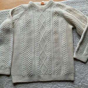 Vintage Mary Smith Irish Wool Fisherman’s hand knit sweater.